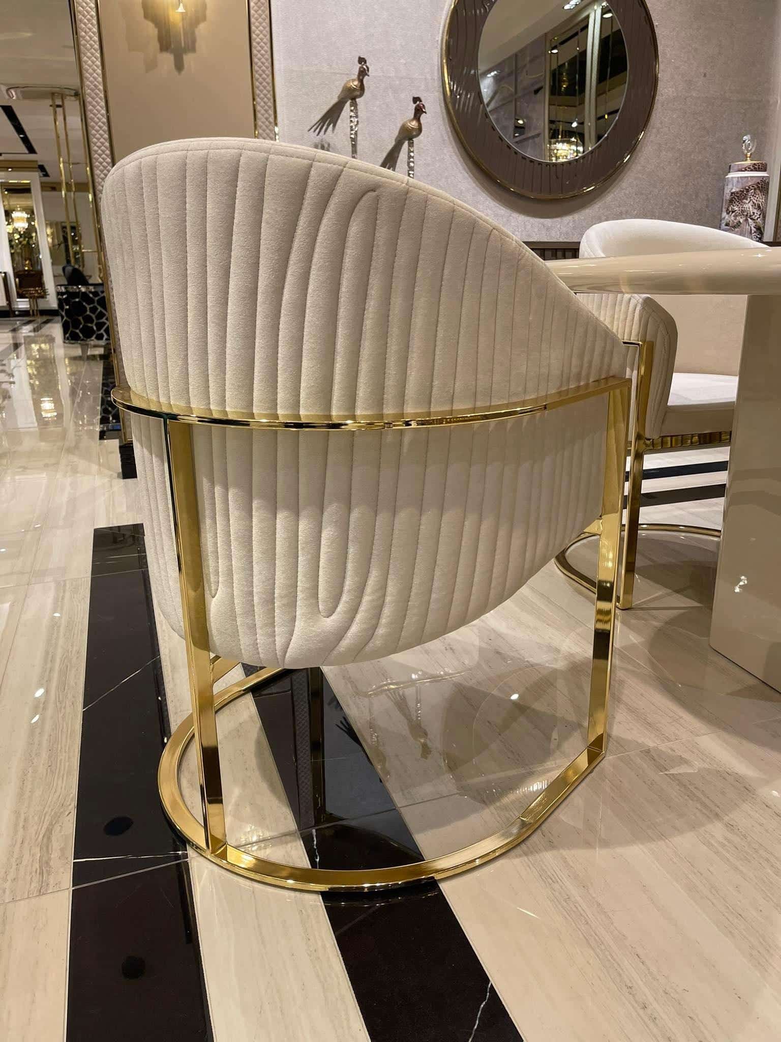 Keops étkezőszék arany & fehér