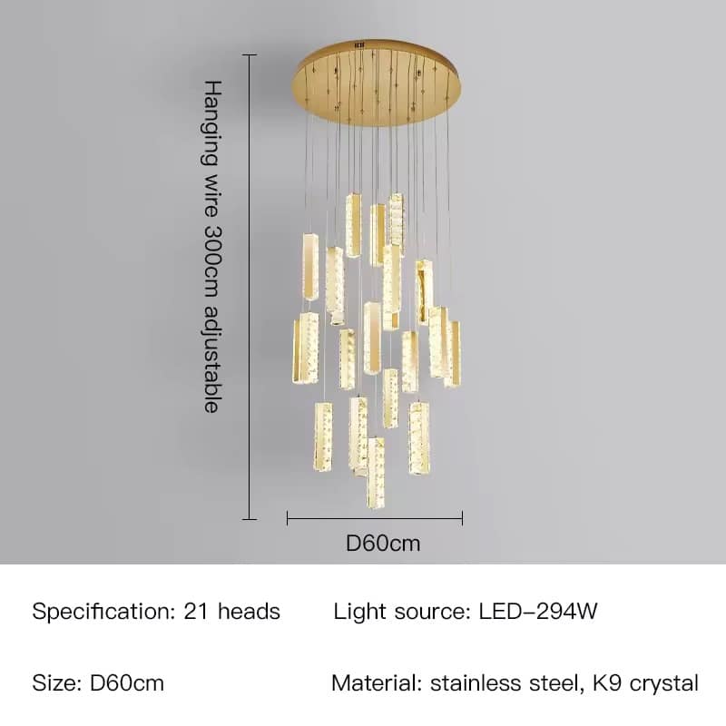 Briel csavart 11 függős arany mennyezeti lámpa.jpg1
