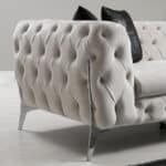 KANSAS chesterfield kanapé sötétszürke