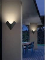 Fali lámpa LED 12w 1000lm 4000k IP65 200×170×88mm fekete