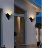Fali lámpa LED 12w 1000lm 4000k IP65 200×170×88mm fekete