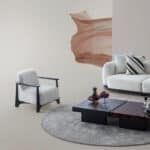 PORTOFINO karfás lounge fotel világosszürke