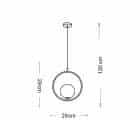 UNIVERSO Függeszték 10W IP20 Óarany 1xG9