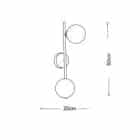 UNIVERSO Fali lámpa 2xG9 max.10w 200x500mm IP20 Óarany 5év