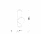 UNIVERSO Fali lámpa 1xG9 max.10w 120x420mm IP20 Óarany