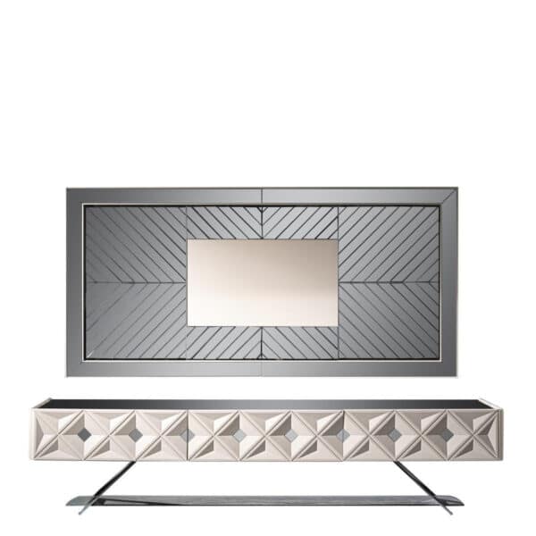 Asus TV szekrény fehér (tükrös falpanel nélkül)
