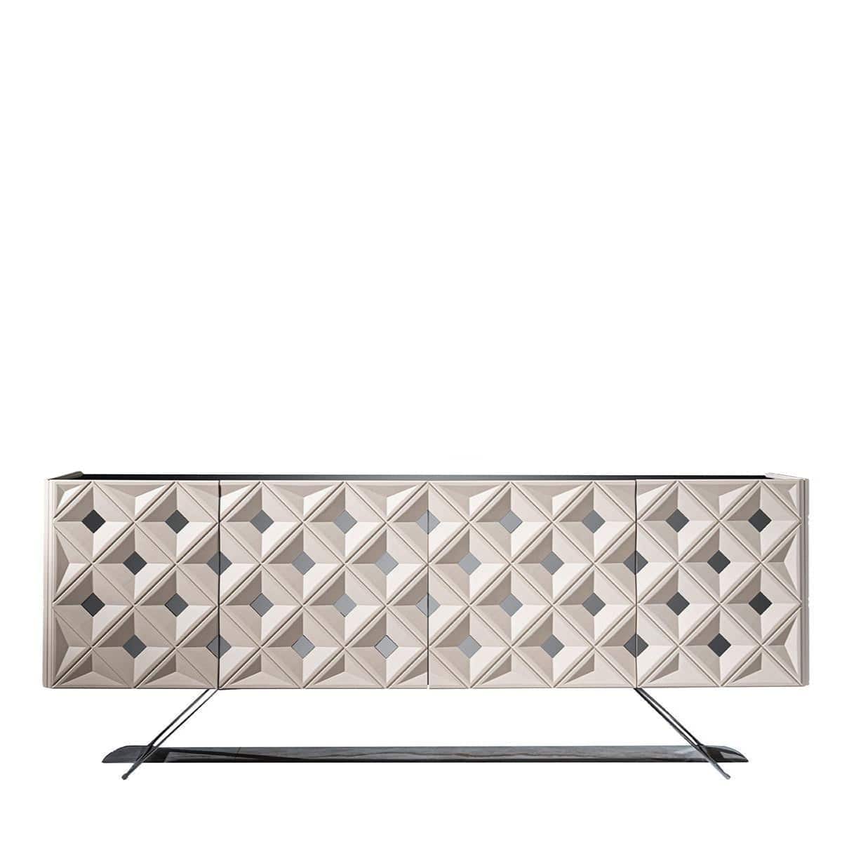 Asus tálalószekrény fehér-ezüst 223 cm Asus tálalószekrény fehér-ezüst 223 cm