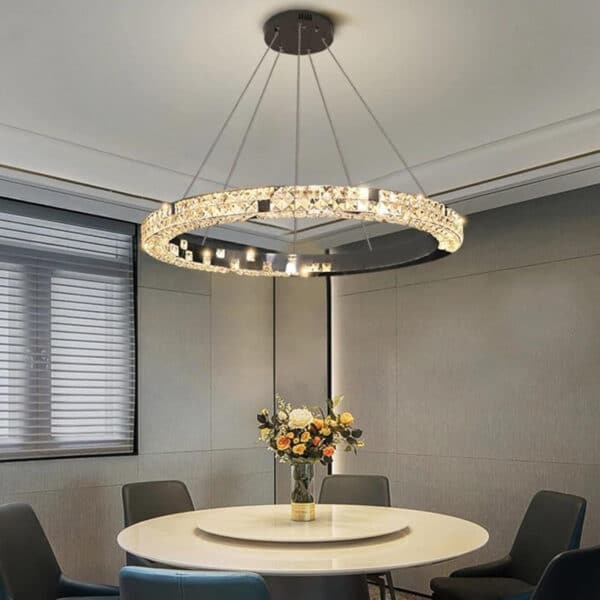 CRYSTAL függőlámpa kristály-ezüst 40 cm