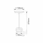 UNIVERSO Tölthető asztali lámpa DC:5V 2000mAh 3w 130lm CCT D130x275mm IP20 Fekete