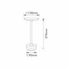 UNIVERSO Tölthető asztali lámpa DC:5V 2000mAh 3w 130lm CCT D130x275mm IP20 Óarany
