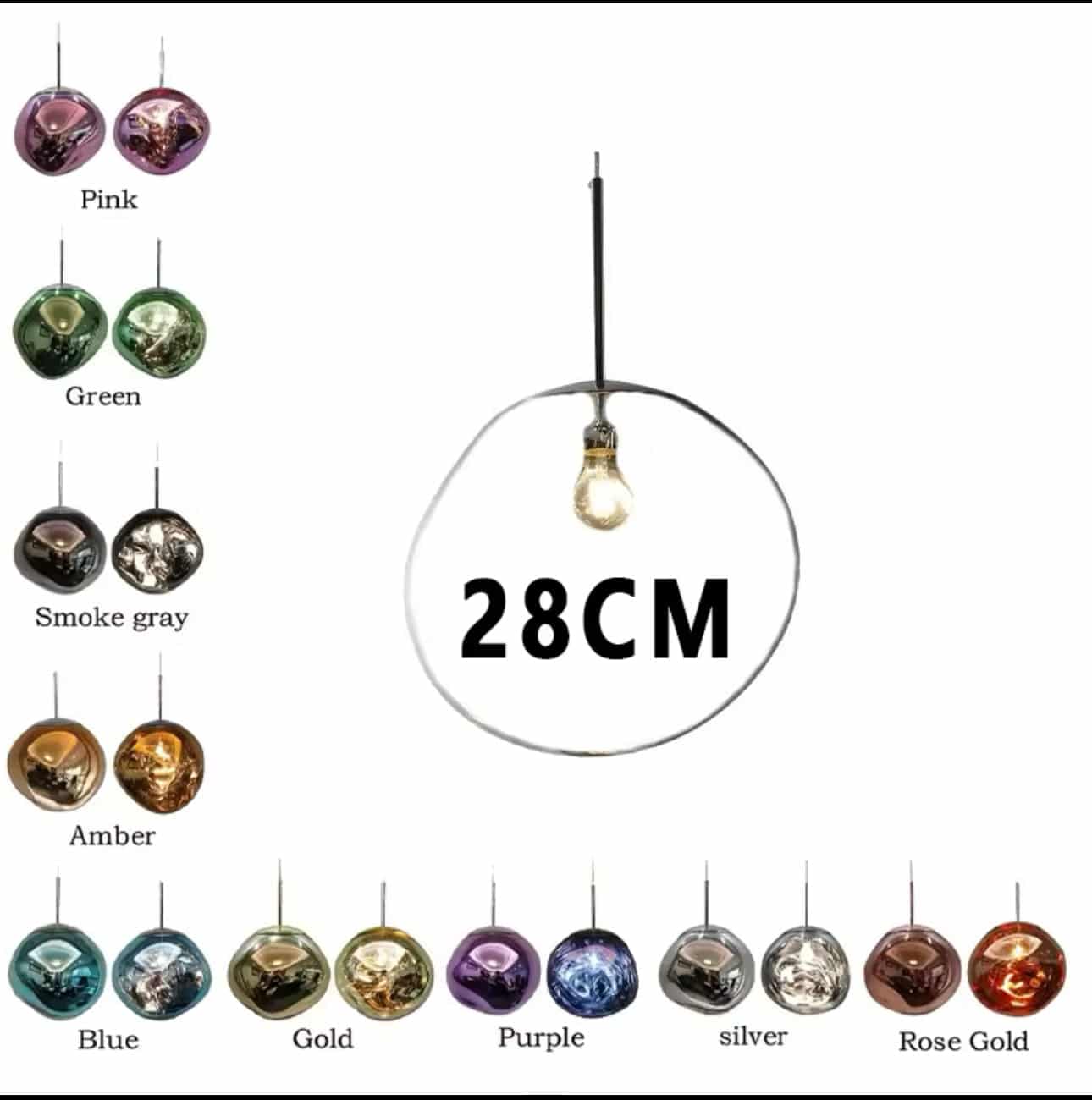 Dixi függőlámpa 28 cm króm