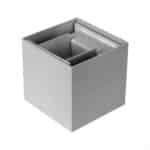 Fali lámpa LED 12w 1000lm 4000k IP55 100×100×100mm szürke