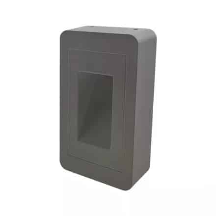 Lábazati LED lámpatest 12w 1000lm 4000k 120° IP65 szürke 160x90x36mm