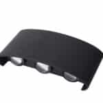 Kültéri Fali lámpa LED 16w 1300lm CCT.kap IP65 Fekete 169×80×40mm
