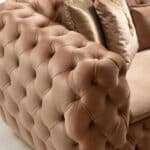 Empirio chesterfield 3 személyes kanapé barna
