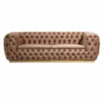 Empirio chesterfield 3 személyes kanapé barna
