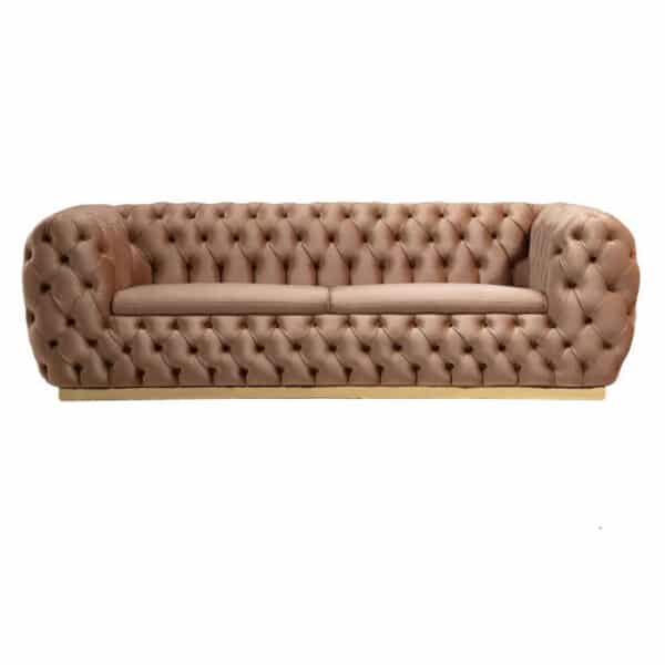 Empirio chesterfield 3 személyes kanapé barna