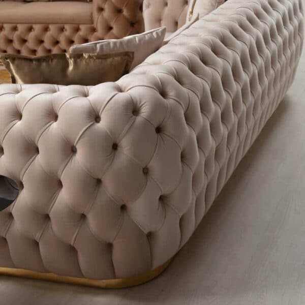 Empirio chesterfield 4 személyes kanapé bézs