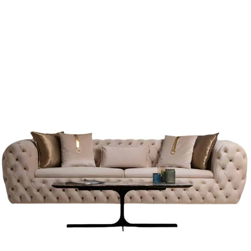 Empirio chesterfield 4 személyes kanapé bézs Empirio chesterfield 4 személyes kanapé bézs