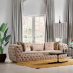 Empirio chesterfield 3 személyes kanapé barna