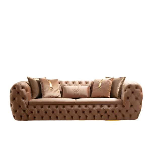 Empirio chesterfield 3 személyes kanapé barna