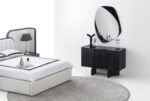 Flow franciaágy + falpanel (matrac nélkül)