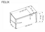 Flex bővíthető étkezőasztal 141-201cm