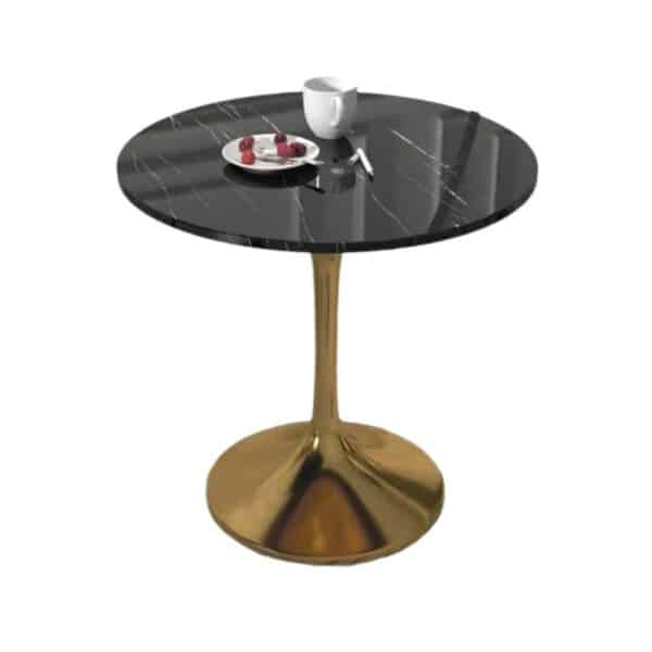 Carol Line kerek étkezőasztal fekete 80 cm