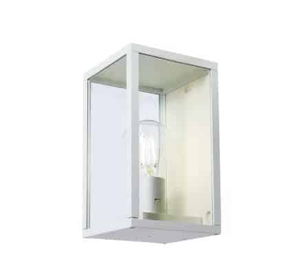 Kültéri fali lámpa 1xE27 max.15w IP44 fehér 120x120x220mm 5év Kültéri fali lámpa 1xE27 max.15w IP44 fehér 120x120x220mm 5év