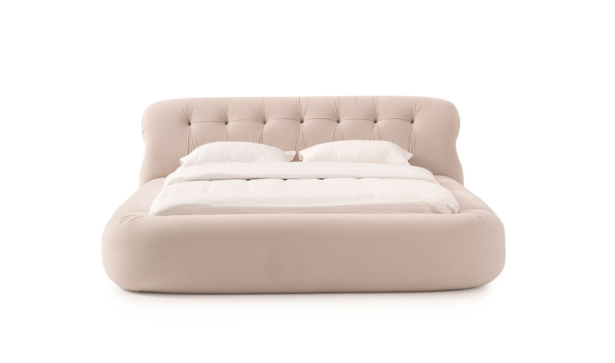 Loco bézs franciaágy (160cm) matrac nélkül Loco bézs franciaágy (160cm) matrac nélkül
