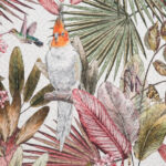 Parrot mintás bársony ágytakaró Zöld/rózsaszín 170x210 cm