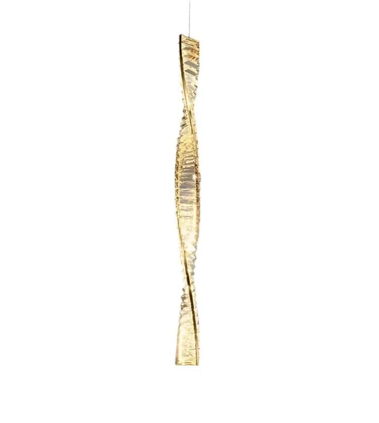 BERIL Mini csavart függőlámpa 100 cm arany-kristály BERIL Mini csavart függőlámpa 100 cm arany-kristály