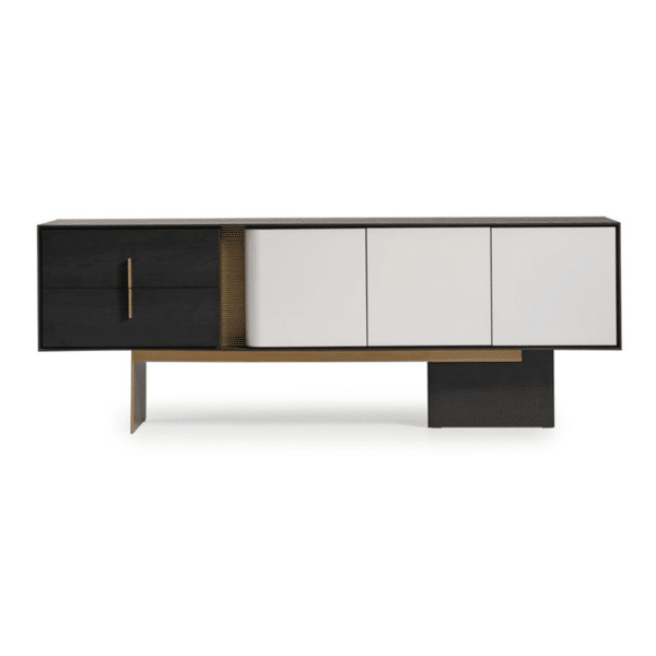 Etro tálalószekrény 230 cm sötétbarna-fehér