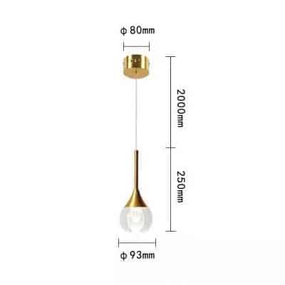 UNIVERSO Függeszték LED 5w 400lm 4000k ∅93x250mm IP20 arany