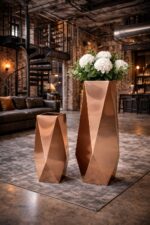 AURUM LOTUS váza matt rose arany 70 cm