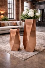 AURUM LOTUS váza matt rose arany 70 cm
