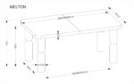 Molton bővithető étkezőasztal 200-300cm
