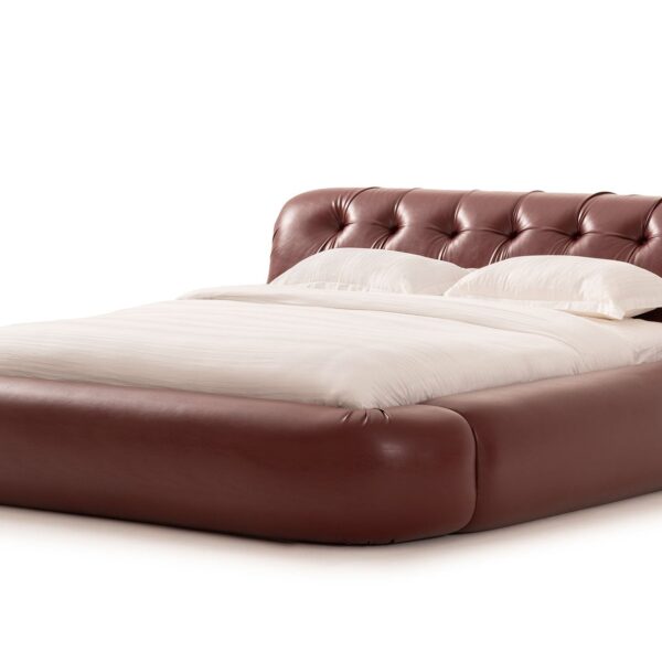 Loco bordó franciaágy (180cm) matrac nélkül