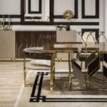 Vitra étkezőasztal sötétbarna 208 cm (kiállított)