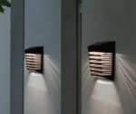 Solar fali lámpa 5V 0.3w 30lm 6500k IP65 fekete 120x120x90mm