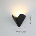 Fali lámpa LED 12w 1000lm 4000k IP65 200×170×88mm fekete