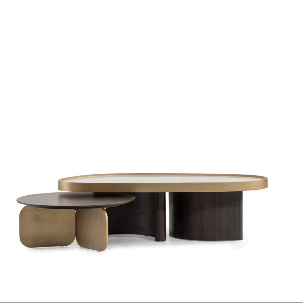 LE MANS dohányzóasztal kerámia sötétbarna