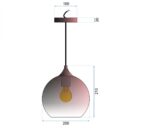 ARIA üveggömb függőlámpa króm 20 cm