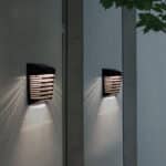 Solar fali lámpa 5V 0.3w 30lm 6500k IP65 fekete 120x120x90mm