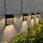 Solar fali lámpa 5V 0.3w 30lm 6500k IP65 fekete 120x120x90mm