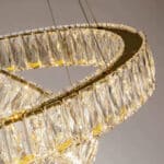 BELLA függőlámpa 2 gyűrűs arany, 40-60 cm