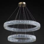 BELLA függőlámpa 2 gyűrűs arany, 40-60 cm