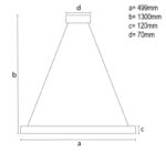 LED luxusos függesztett kristálycsillár + távvezérlő 80W - TA2303/B