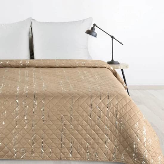 Blink mikroszálas ágytakaró ezüst fényű mintával Bézs 200x220 cm Blink mikroszálas ágytakaró ezüst fényű mintával Bézs 200x220 cm
