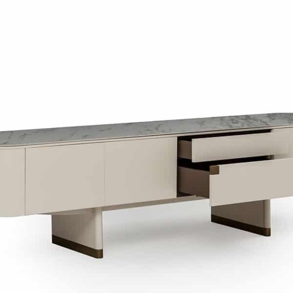 DELTA TV szekrény ekrü gold 208 cm